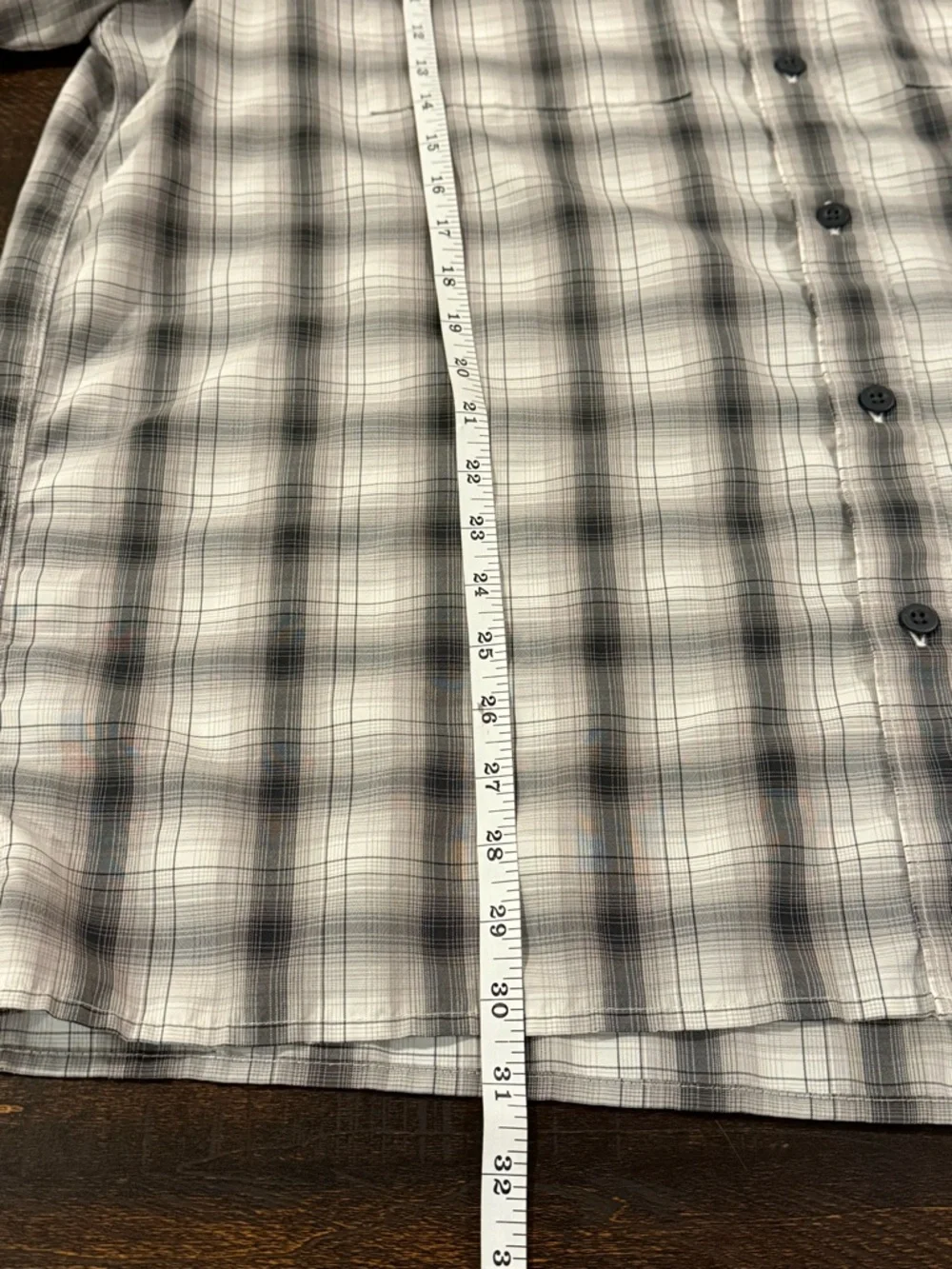 The North Face Plaid Hiking Shirt Mens L Button Front Outdoor Short Sleeve